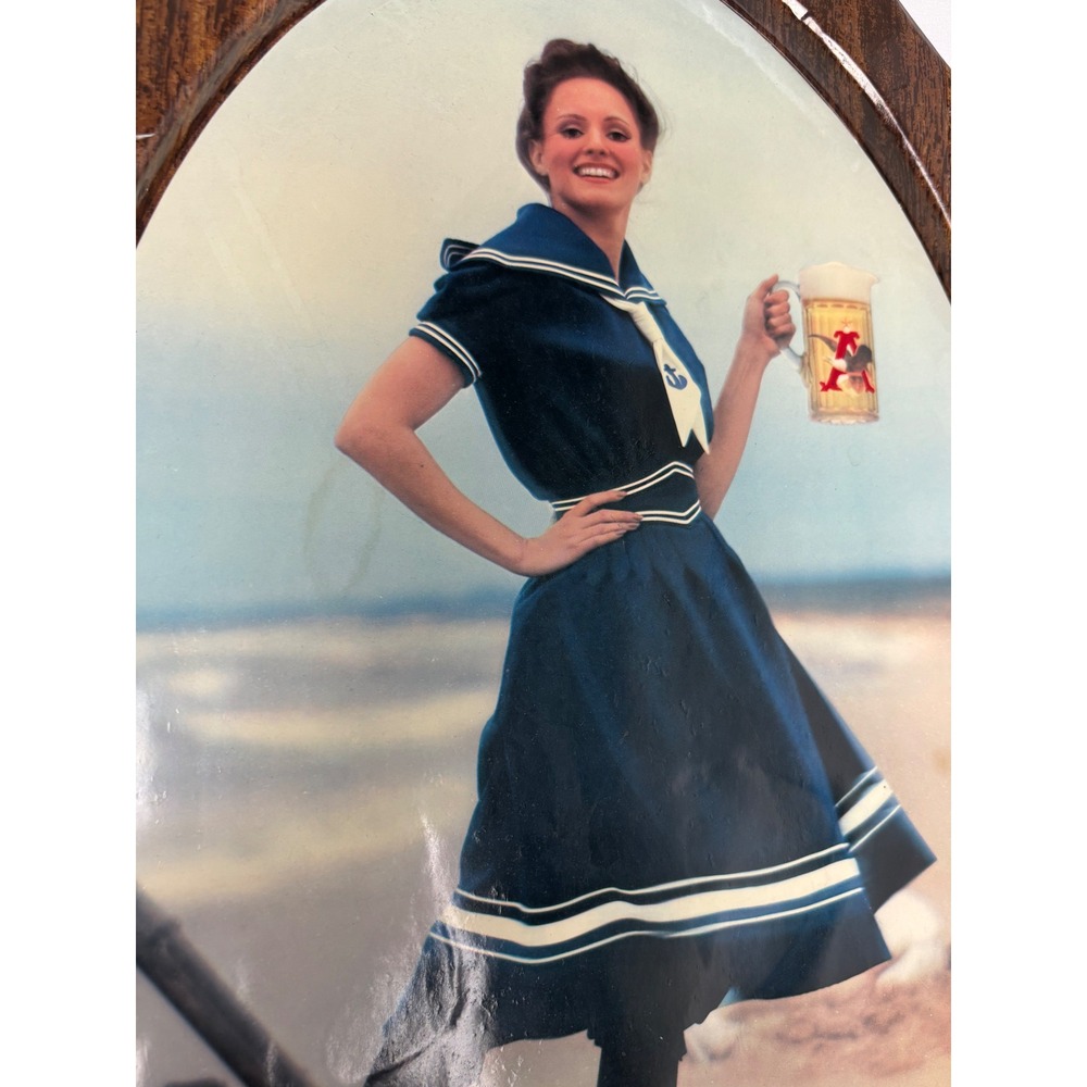 Vintage Budweiser King of Beers Oval Wall Plaques Set of 2 Saloon Gals‎ - Picture 6 of 10